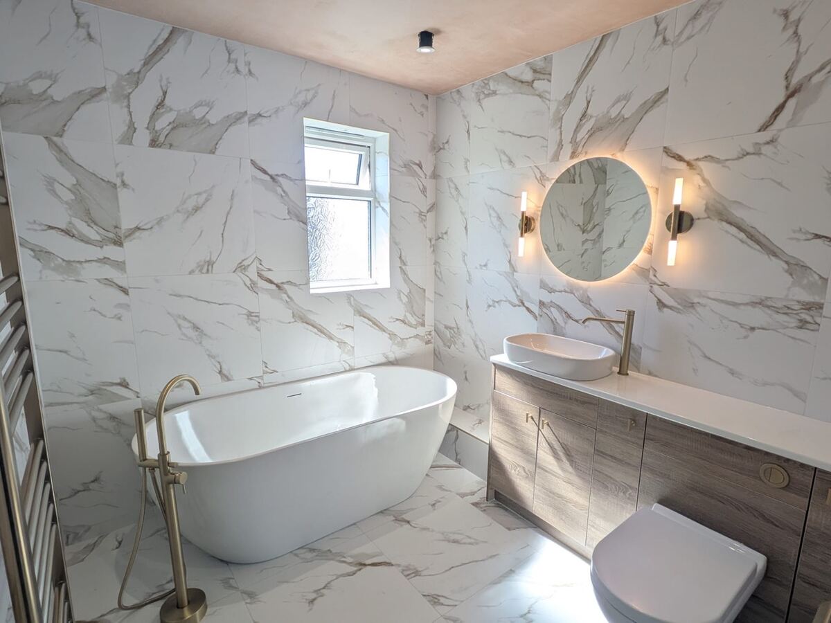 Recent luxury bathroom installation by A J Bird Bathrooms
