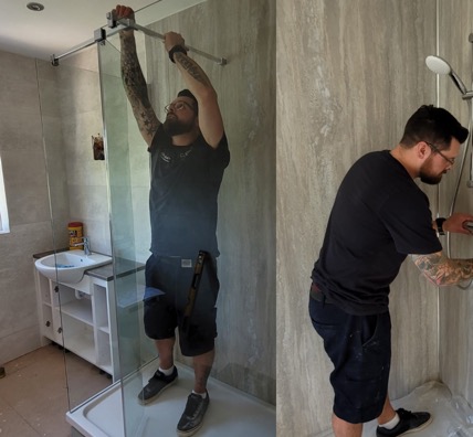 bathroom fitter at work